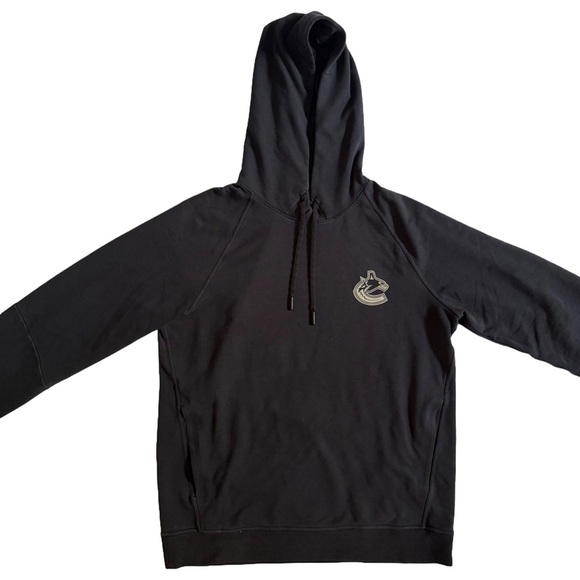 LULULEMON / NHL / VANCOUVER CANUCKS BLACK ATHLETIC FIT HOODIE WITH LOGO SIZE M - Picture 3 of 6